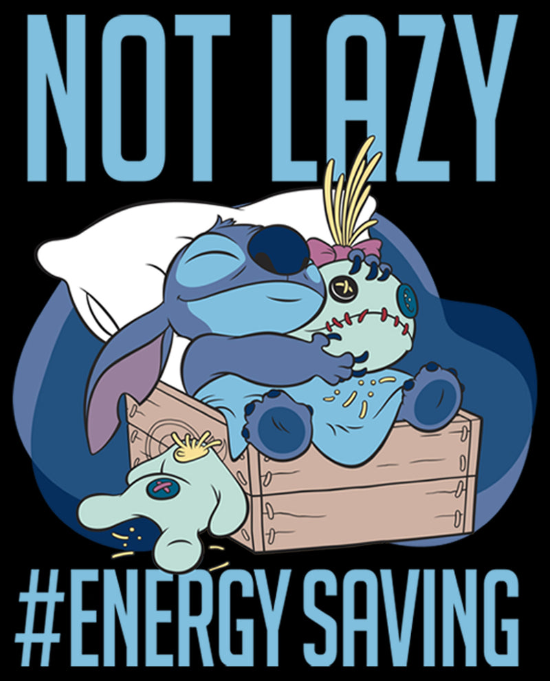 Men's Lilo & Stitch Not Lazy, Saving Energy T-Shirt