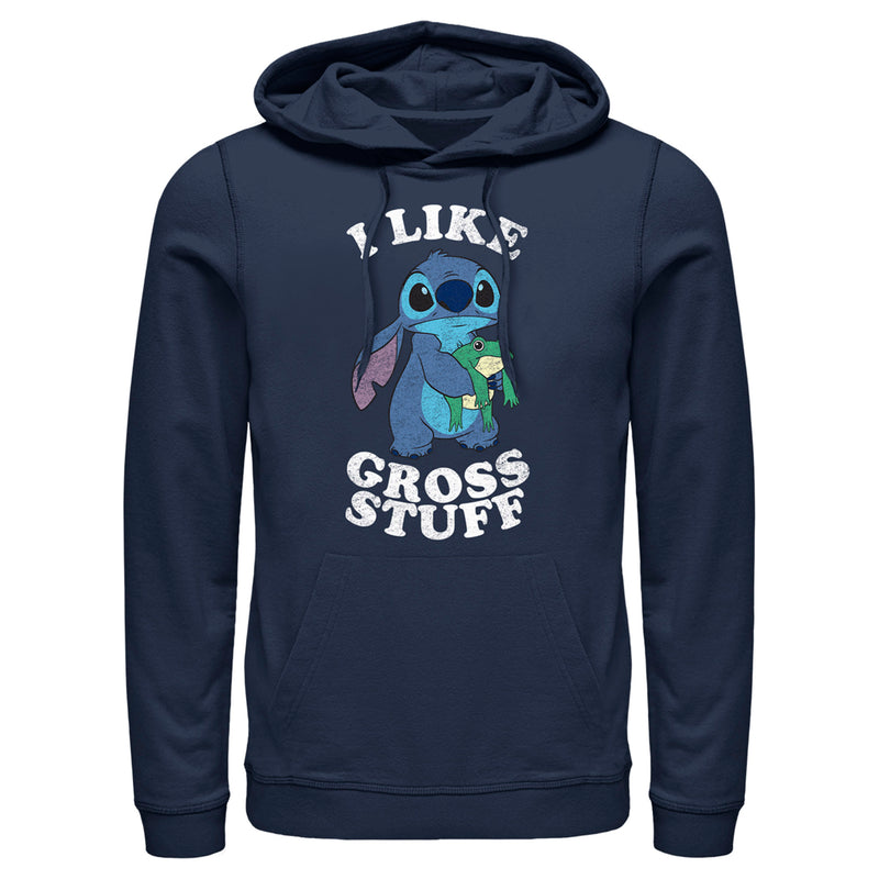 Lilo & Stitch Boy's I Like Gross Stuff Stitch Distressed T-Shirt Green