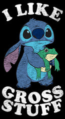 Girl's Lilo & Stitch I Like Gross Stuff Stitch Distressed T-Shirt