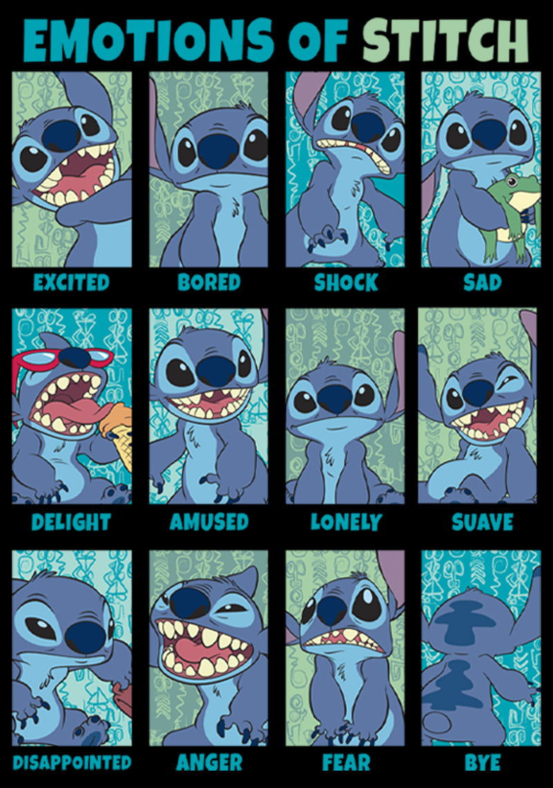 Junior's Lilo & Stitch Emotions Of Experiment 626 T-Shirt