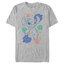 Men's Lilo & Stitch Colorful Tropical Flowers T-Shirt