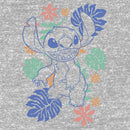Girl's Lilo & Stitch Colorful Tropical Flowers T-Shirt