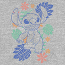 Junior's Lilo & Stitch Colorful Tropical Flowers T-Shirt