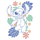 Men's Lilo & Stitch Colorful Tropical Flowers T-Shirt