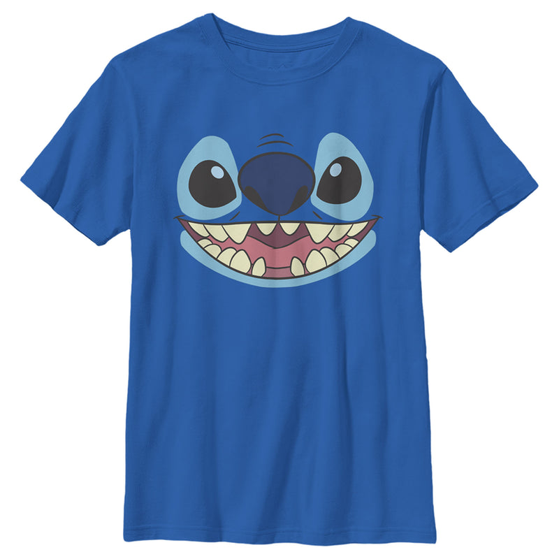 Boy's Lilo & Stitch Large Face Stitch T-Shirt