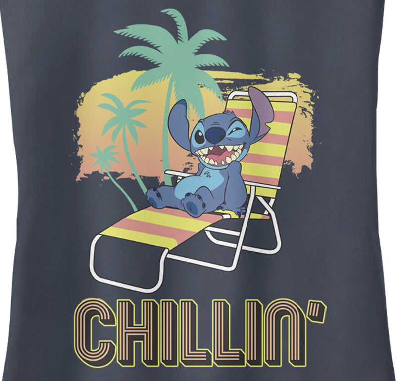 Junior's Lilo & Stitch Chillin' on the Beach Racerback Tank Top