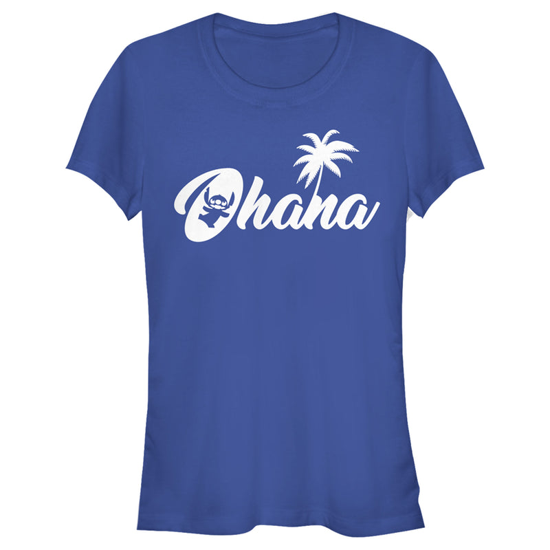 Junior's Lilo & Stitch Ohana Silhouette T-Shirt