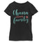 Girl's Lilo & Stitch Blue and Red Ohana means Family T-Shirt