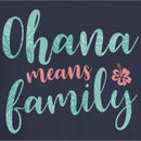 Junior's Lilo & Stitch Blue and Red Ohana means Family T-Shirt