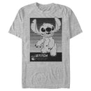 Men's Lilo & Stitch Black and White Experiment 626 Smiles T-Shirt