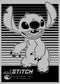 Women's Lilo & Stitch Black and White Experiment 626 Smiles T-Shirt
