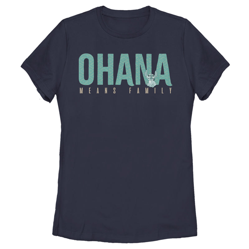 Women's Lilo & Stitch Bold Ohana means Family T-Shirt