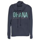 Junior's Lilo & Stitch Bold Ohana means Family Cowl Neck Sweatshirt