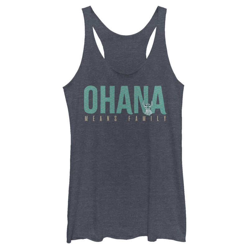 Women's Lilo & Stitch Bold Ohana means Family Racerback Tank Top
