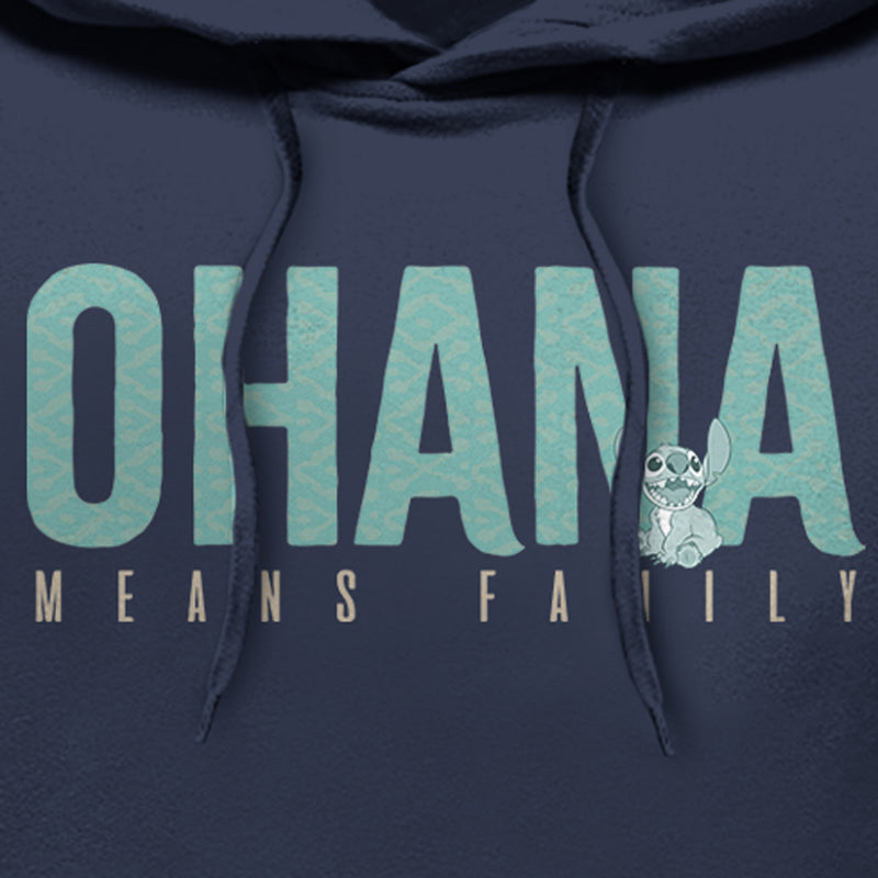 Men's Lilo & Stitch Bold Ohana means Family Pull Over Hoodie