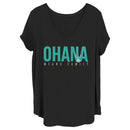 Junior's Lilo & Stitch Bold Ohana means Family T-Shirt