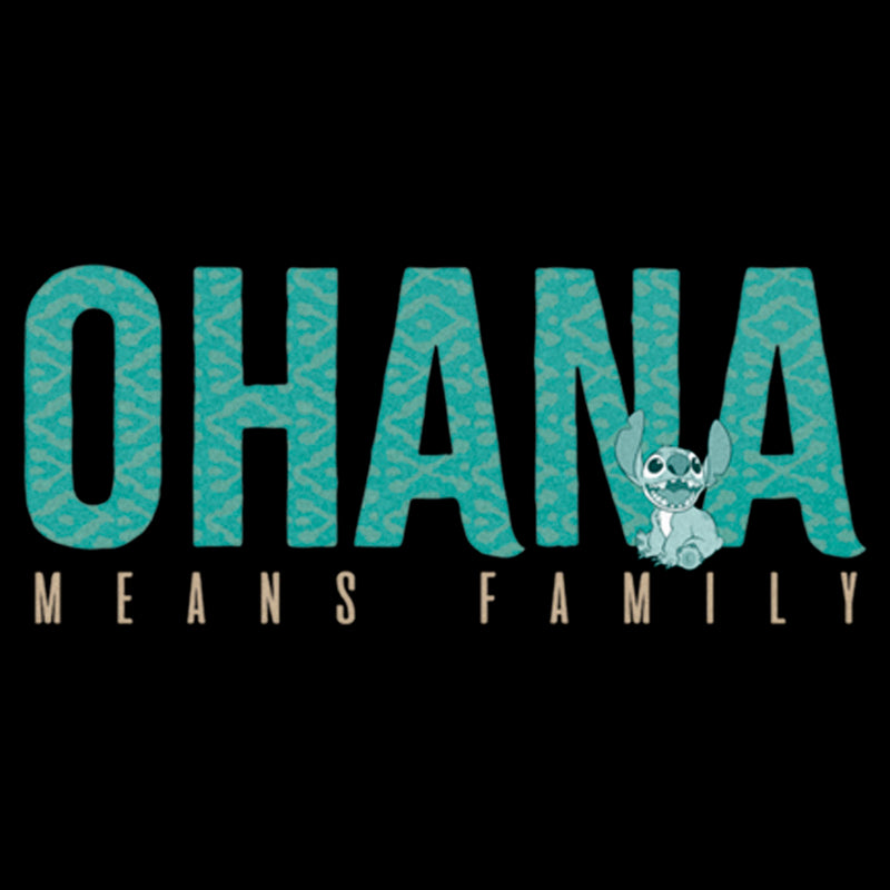 Junior's Lilo & Stitch Bold Ohana means Family T-Shirt