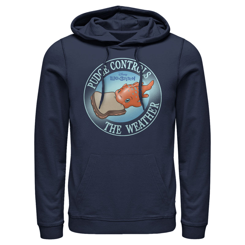 Men's Lilo & Stitch Pudge Controls the Weather Pull Over Hoodie