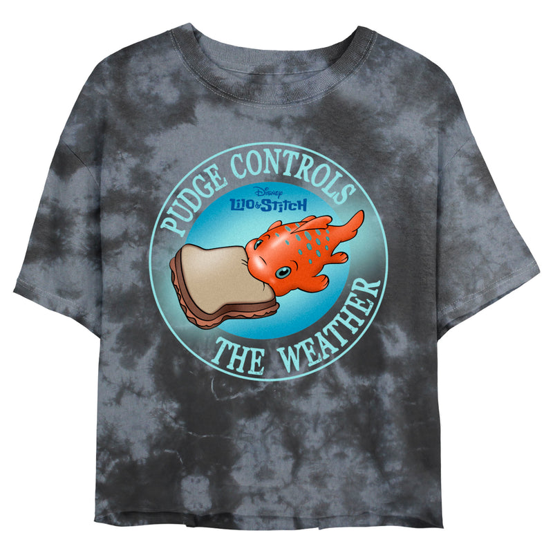 Junior's Lilo & Stitch Pudge Controls the Weather T-Shirt