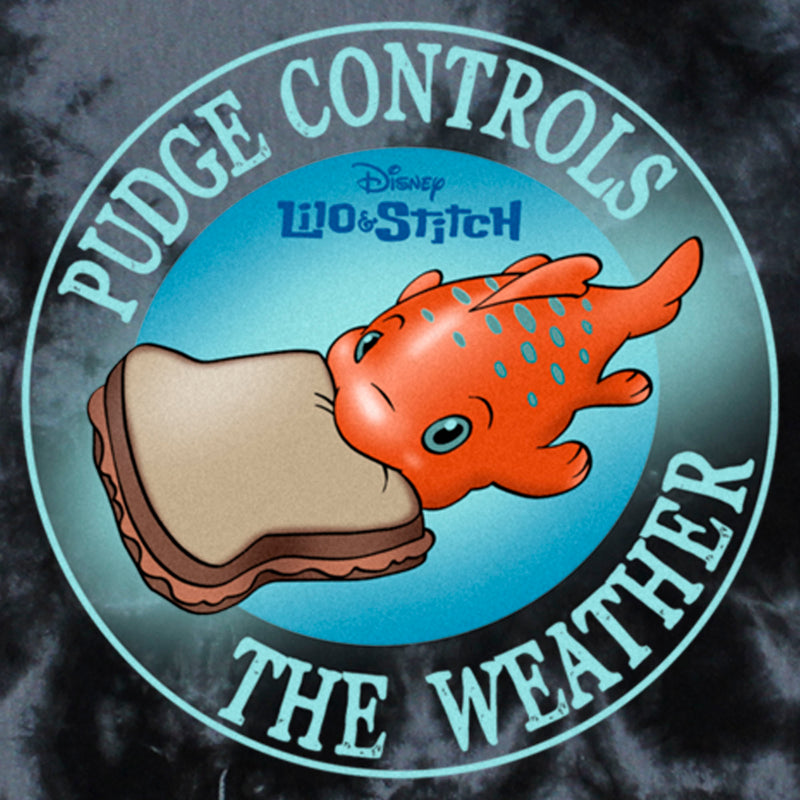 Junior's Lilo & Stitch Pudge Controls the Weather T-Shirt