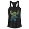 Junior's Lilo & Stitch Yellow to Blue Silhouette Racerback Tank Top