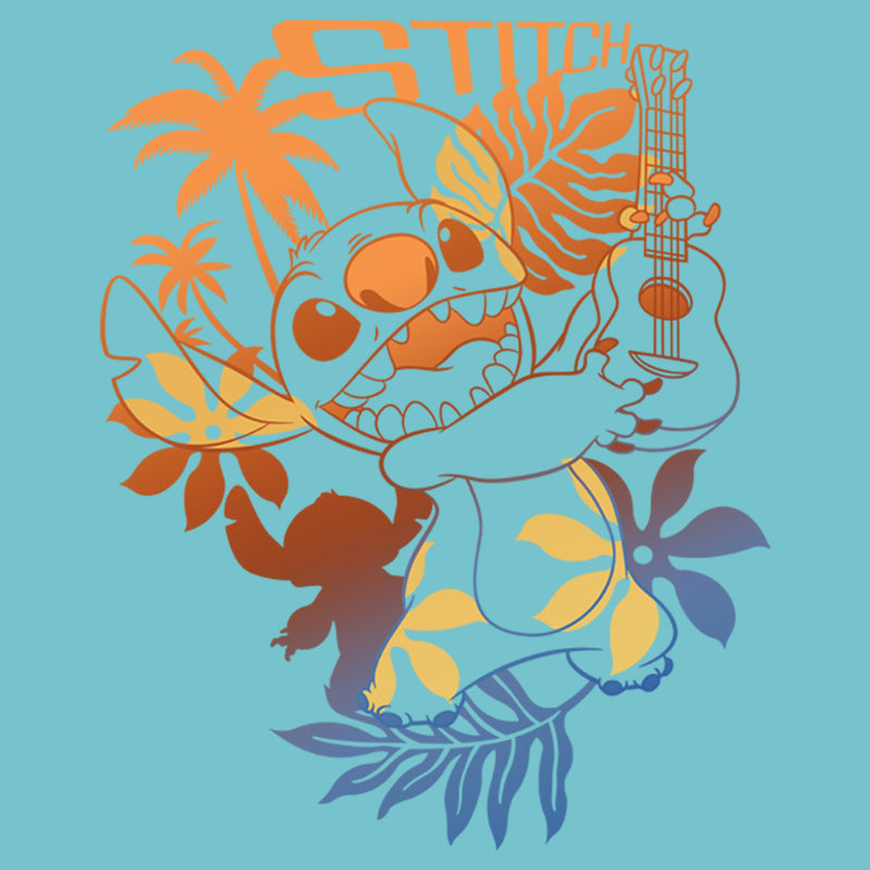 Girl's Lilo & Stitch Tropical Ukulele T-Shirt