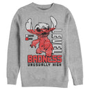 Men's Lilo & Stitch Badness Level Unusually High Sweatshirt