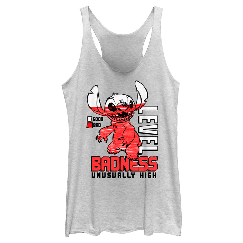 Women's Lilo & Stitch Badness Level Unusually High Racerback Tank Top