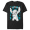 Men's Lilo & Stitch Grumpy Blue Flowers T-Shirt