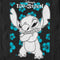 Men's Lilo & Stitch Grumpy Blue Flowers T-Shirt