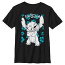 Boy's Lilo & Stitch Grumpy Blue Flowers T-Shirt