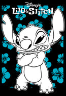 Boy's Lilo & Stitch Grumpy Blue Flowers T-Shirt