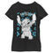 Girl's Lilo & Stitch Grumpy Blue Flowers T-Shirt