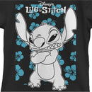 Girl's Lilo & Stitch Grumpy Blue Flowers T-Shirt