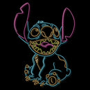 Junior's Lilo & Stitch Bright Neon Outline T-Shirt