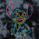 Junior's Lilo & Stitch Bright Neon Outline T-Shirt