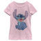 Girl's Lilo & Stitch Sitting Happily T-Shirt