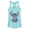 Junior's Lilo & Stitch Sitting Happily Racerback Tank Top
