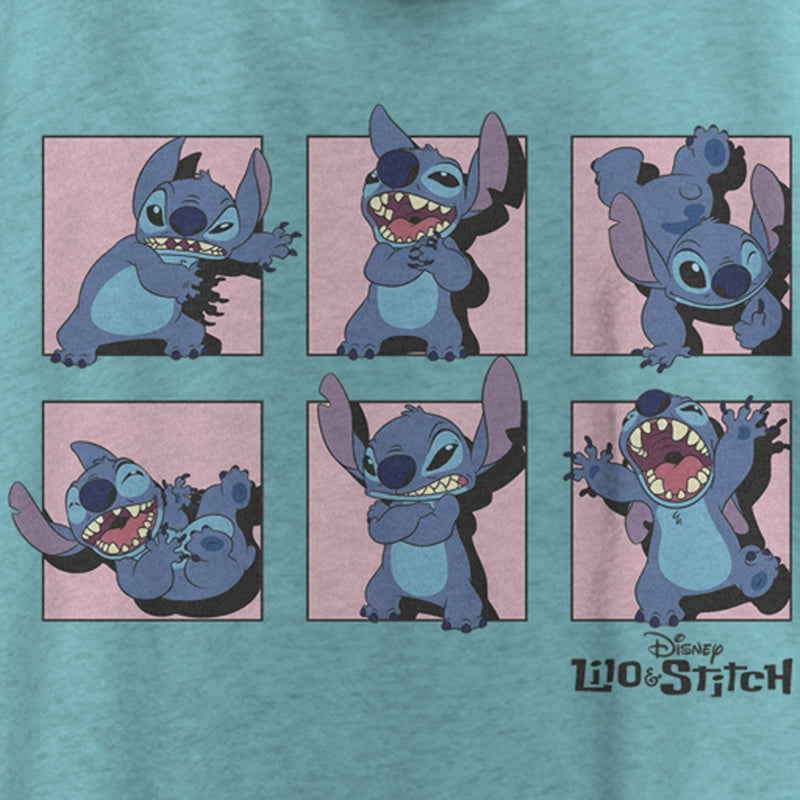 Women's Lilo & Stitch Poses in Pink Panels Racerback Tank Top