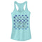 Junior's Lilo & Stitch Blue Checkered Palm Trees Racerback Tank Top