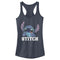 Junior's Lilo & Stitch Silly Black Glasses Racerback Tank Top