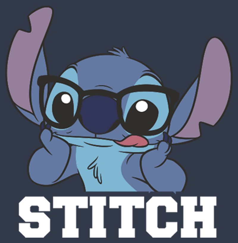 Junior's Lilo & Stitch Silly Black Glasses Racerback Tank Top