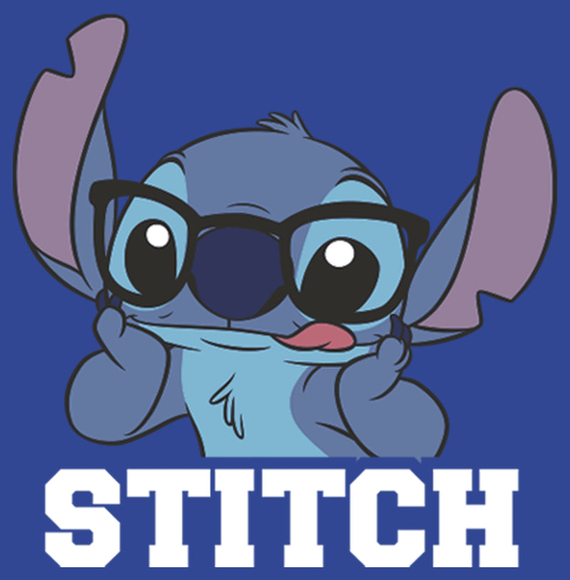 Junior's Lilo & Stitch With Silly Black Glasses, Reading Time T-Shirt