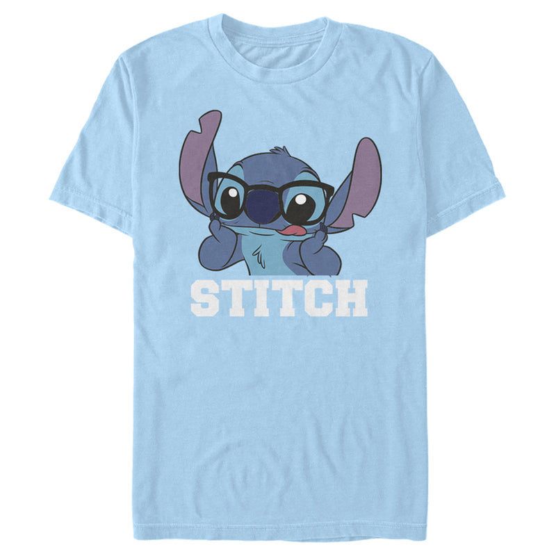 Men's Lilo & Stitch With Silly Black Glasses, Reading Time T-Shirt