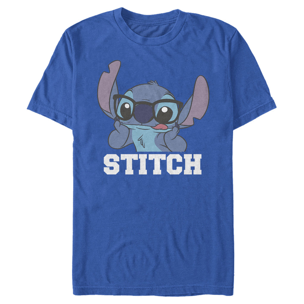 Men's Lilo & Stitch With Silly Black Glasses, Reading Time T-Shirt