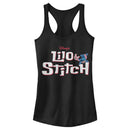 Junior's Lilo & Stitch Red and White Logo Racerback Tank Top