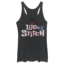 Women's Lilo & Stitch Red and White Logo Racerback Tank Top
