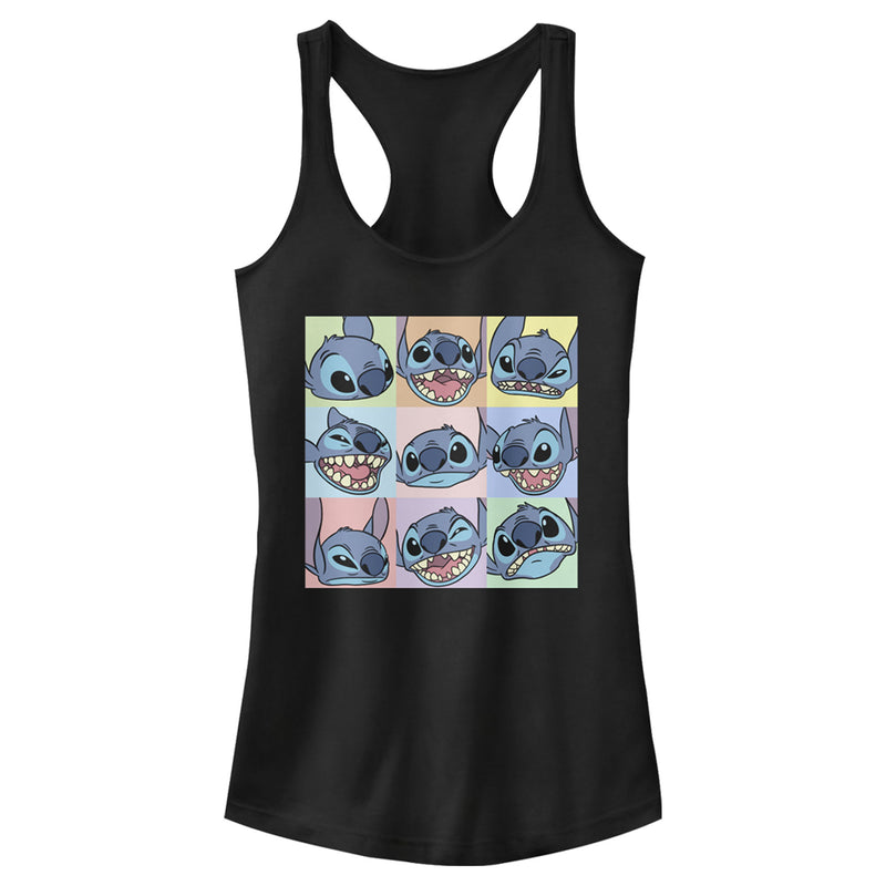 Junior's Lilo & Stitch Facial Expressions Racerback Tank Top