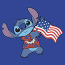 Junior's Lilo & Stitch Tropical American Flag T-Shirt