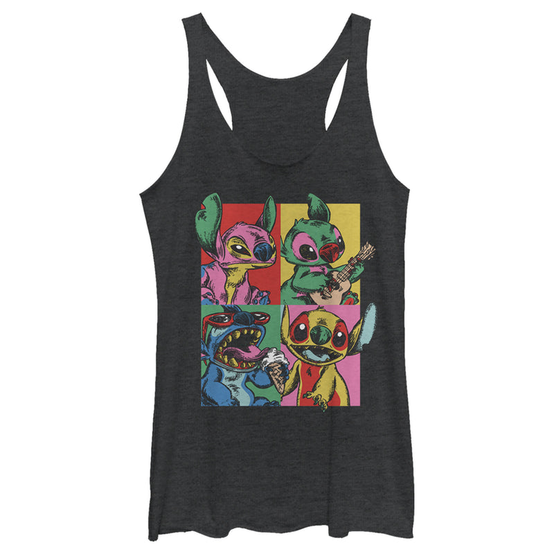 Women's Lilo & Stitch Retro Panel Racerback Tank Top